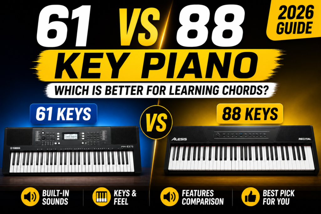 61 vs 88 keys piano: which keyboard should you choose to learn chords?